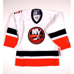 Vintage CCM New York Islanders Jersey Youth Kids Large XL White 90s New Tags NOS